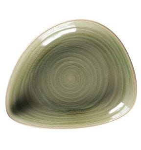 Assiette coupe creuse triangulaire Emerald porcelaine 23,8x19,6 cm Rakstone Spot Rak