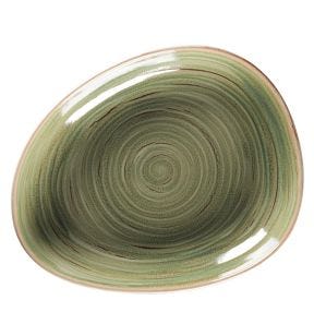 Assiette coupe creuse triangulaire Emerald porcelaine 27,8x22,7 cm Rakstone Spot Rak