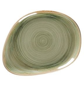 Assiette coupe plate triangulaire Emerald porcelaine 21,9x16,5 cm Rakstone Spot Rak