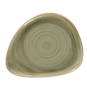 Assiette coupe plate triangulaire Emerald porcelaine 24x19,4 cm Rakstone Spot Rak