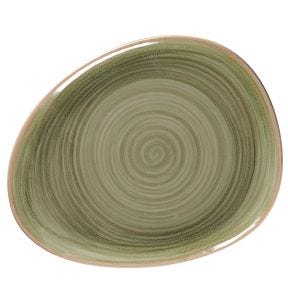 Assiette coupe plate triangulaire Emerald porcelaine 27,9x22,4 cm Rakstone Spot Rak