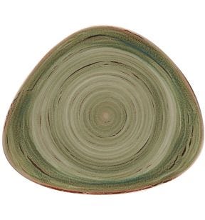 Assiette coupe plate triangulaire Emerald porcelaine 31,4x26,6 cm Rakstone Spot Rak