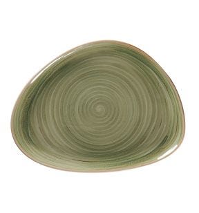 Assiette coupe plate triangulaire Emerald porcelaine 32,6x25 cm Rakstone Spot Rak
