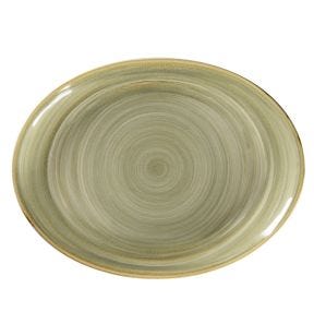 Plat ovale Emerald porcelaine 36 cm Rakstone Spot Rak