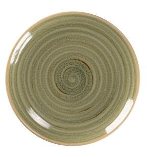 Assiette coupe plate rond Emerald porcelaine Rakstone Spot Rak