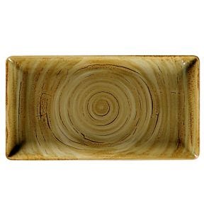 Assiette plate rectangulaire Garnet porcelaine 33,8x18,3 cm Rakstone Spot Rak