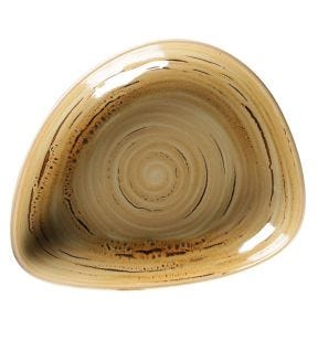 Assiette coupe creuse triangulaire Garnet porcelaine 23,8x19,6 cm Rakstone Spot Rak