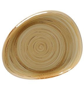 Assiette coupe plate triangulaire Garnet porcelaine 27,9x22,4 cm Rakstone Spot Rak