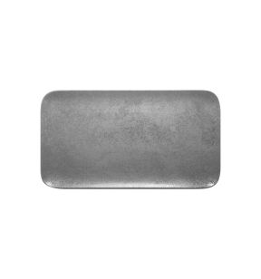 Assiette plate rectangulaire gris porcelaine vitrifiée 33,2x10,8 cm Shale Rak