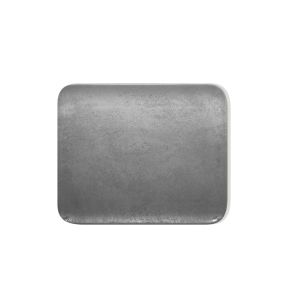 Plat bord rechthoekig grijs verglaasd x27 Shale Rak