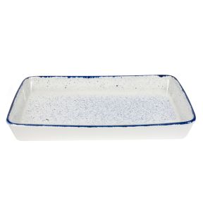 Plat buffet porcelaine Hints Indigo 53x16x6,2 cm 3 L Counter Serve Churchill