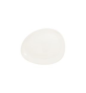 Plat bord ivoorkleurig verglaasd x21.5 Shaped Rak
