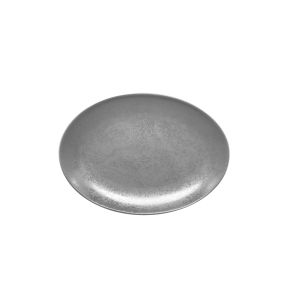 Plat ovale gris porcelaine vitrifiée 32x23 cm Shale Rak