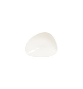 Diep randloos bord ivoorkleurig verglaasd 19 Shaped Rak