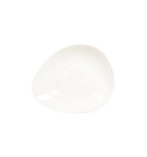 Diep randloos bord ivoorkleurig verglaasd 28 Shaped Rak
