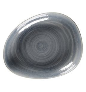 Assiette coupe creuse triangulaire Jade porcelaine 27,8x22,7 cm Rakstone Spot Rak