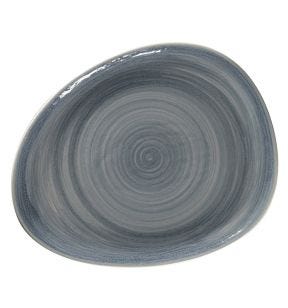 Assiette coupe plate triangulaire Jade porcelaine 27,9x22,4 cm Rakstone Spot Rak