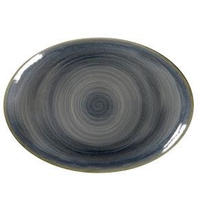 Plat ovale Jade porcelaine 32 cm Rakstone Spot Rak