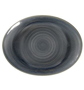 Plat ovale Jade porcelaine 36 cm Rakstone Spot Rak