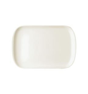 Assiette à entrecôte rectangulaire ivoire porcelaine vitrifiée Ska Rak