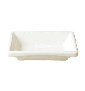 Ravier rectangulaire ivoire porcelaine vitrifiée 15 cm Ska Rak