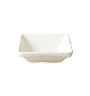 Ravier carré ivoire porcelaine vitrifiée Ska Rak