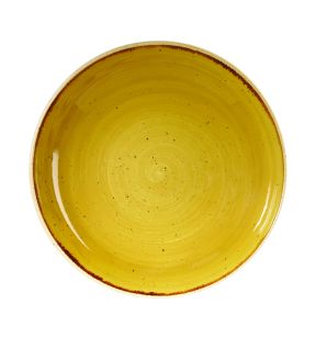 Assiette creuse rond Mustard porcelaine vitrifiée Ø 24,8 cm Stonecast Churchill