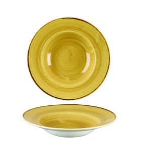 Assiette creuse rond Mustard porcelaine vitrifiée Ø 24 cm Stonecast Churchill