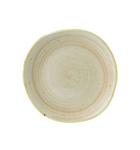 Assiette plate organique rond Nutmeg Cream porcelaine vitrifiée Ø 26,4 cm Stonecast Churchill