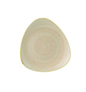 Assiette plate triangulaire Nutmeg Cream porcelaine vitrifiée 22,9 cm Stonecast Churchill