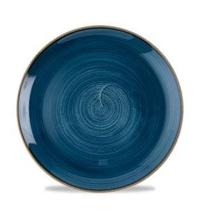 Coupé plaat rond Java Blue verglaasd Ø 26 Stonecast Churchill