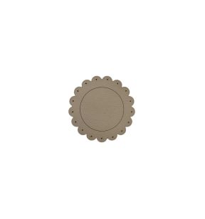 Sous verre beige PVC Ø 12 cm Flower Sonolys