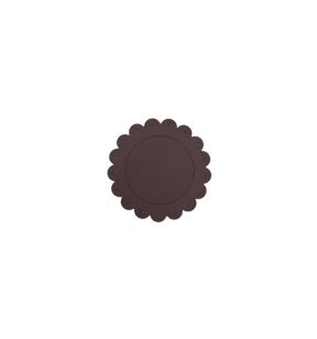 Sous verre chocolat PVC Ø 12 cm Flower Sonolys