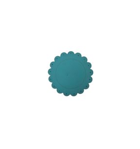 Sous verre vert émeraude PVC Ø 12 cm Flower Sonolys