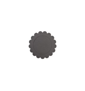 Sous verre gris PVC Ø 12 cm Flower Sonolys