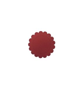 Sous verre rouge PVC Ø 12 cm Flower Sonolys