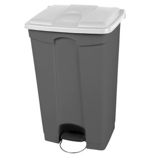 Collecteur à pédale plastique 90 L gris Probbax