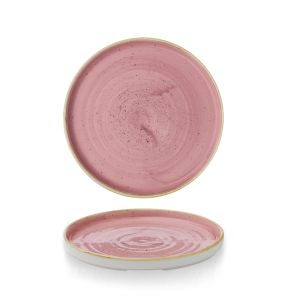 Assiette à bord droit rond Petal Pink porcelaine vitrifiée Ø 26 cm Stonecast Churchill