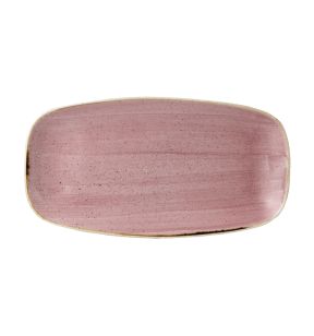 Assiette plate rectangulaire Petal Pink porcelaine vitrifiée 35,5x18,9 cm Stonecast Churchill