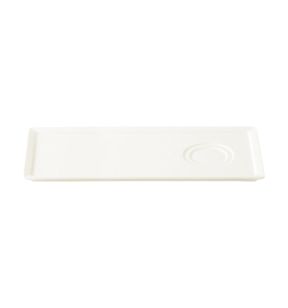 Plat bord rechthoekig ivoorkleurig verglaasd 28 Allspice Rak