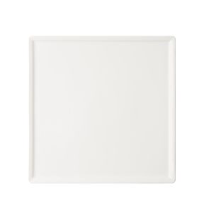 Plat bord vierkant ivoorkleurig verglaasd x29.5 Allspice Rak