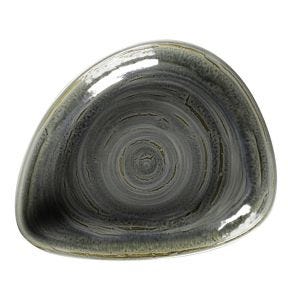 Assiette coupe creuse triangulaire Peridot porcelaine 23,8x19,6 cm Rakstone Spot Rak