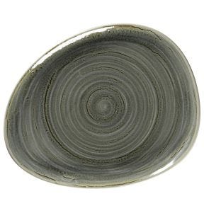 Assiette coupe plate triangulaire Peridot porcelaine 27,9x22,4 cm Rakstone Spot Rak