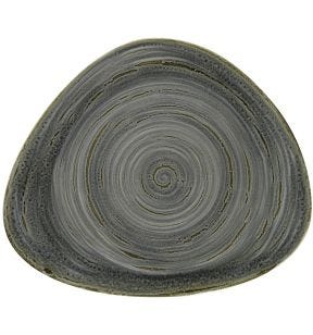 Assiette coupe plate triangulaire Peridot porcelaine 31,4x26,6 cm Rakstone Spot Rak
