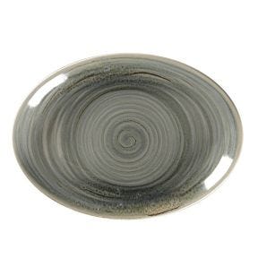 Plat ovale Peridot porcelaine 21 cm Rakstone Spot Rak
