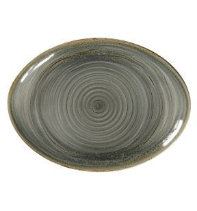 Plat ovale Peridot porcelaine 26 cm Rakstone Spot Rak