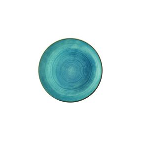 Assiette coupe rond Raw Teal porcelaine vitrifiée Ø 28,8 cm Stonecast Raw Churchill