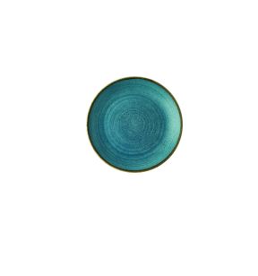 Assiette coupe rond Raw Teal porcelaine vitrifiée Ø 21,7 cm Stonecast Raw Churchill