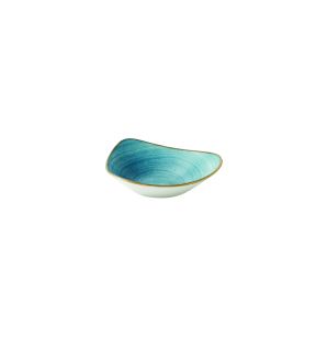 Assiette plate triangulaire Raw Teal porcelaine vitrifiée 22,9 cm Stonecast Raw Churchill