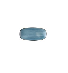 Assiette coupe plate rectangulaire Rustic Teal porcelaine vitrifiée 12,7x26,9 cm Stonecast Raw Churchill